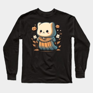 Spooky Ghost Cat Long Sleeve T-Shirt